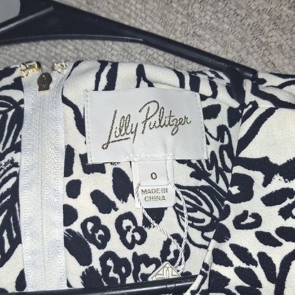Lilly Pulitzer Black and White Floral Dress - Picture 5 of 7